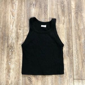 Aritzia Community Black Cropped Top